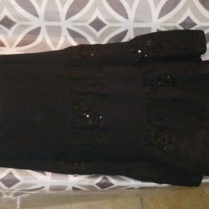 Black Versailles sequined skirt